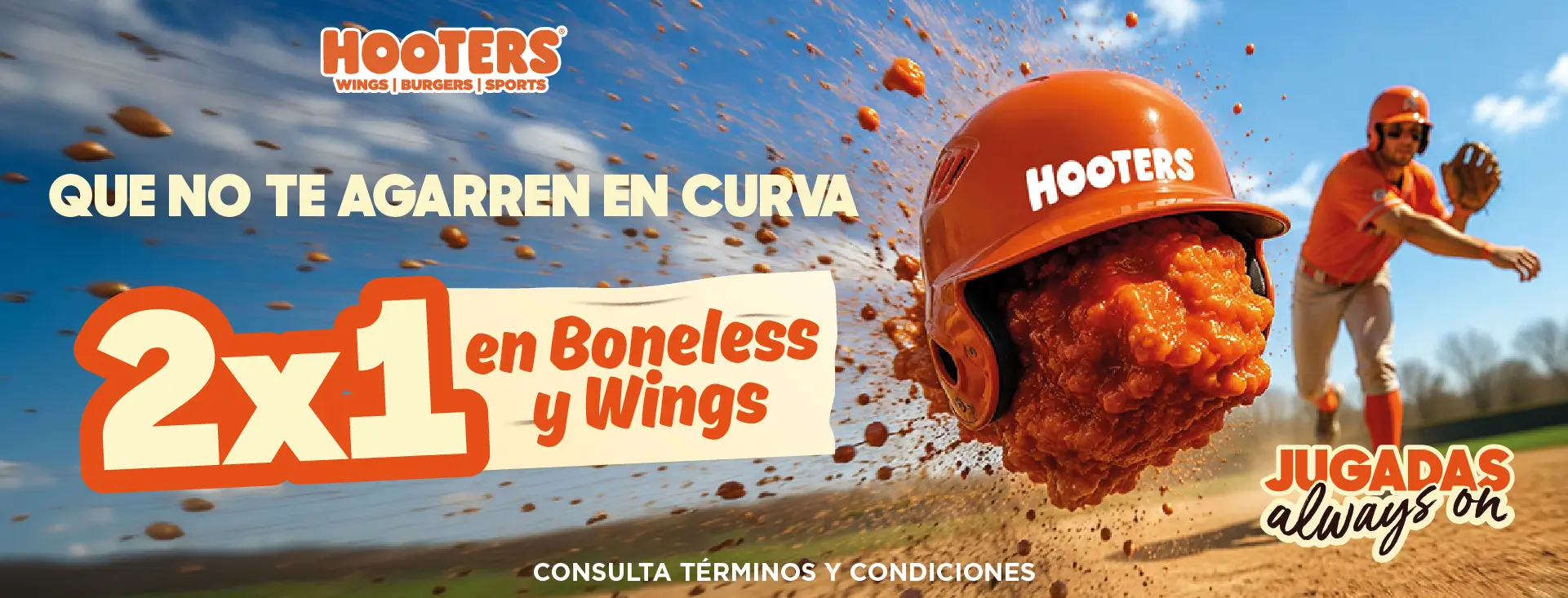 2x1 en Boneless y Wings en Hooters